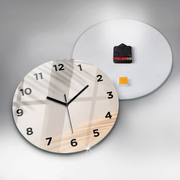 Orologio rotondo in vetro Astrazione cremosa