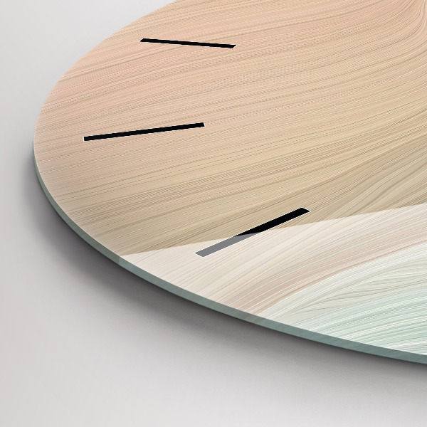 Orologio rotondo in vetro Astrazione delle onde