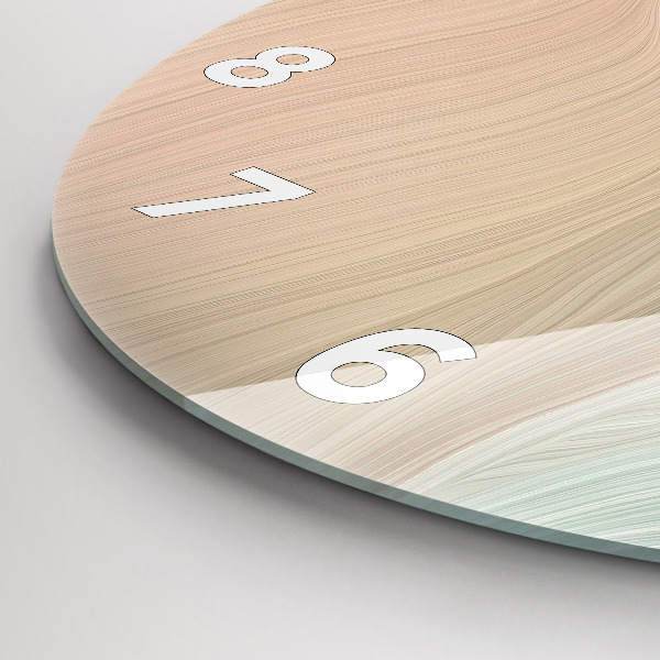 Orologio rotondo in vetro Astrazione delle onde