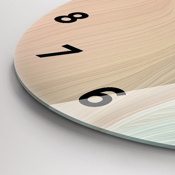 Orologio rotondo in vetro Astrazione delle onde