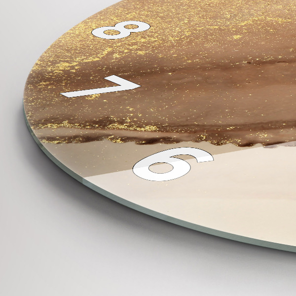 Orologio rotondo in vetro Arte moderna beige