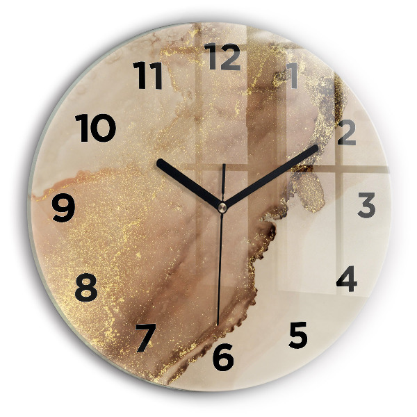 Orologio rotondo in vetro Arte moderna beige