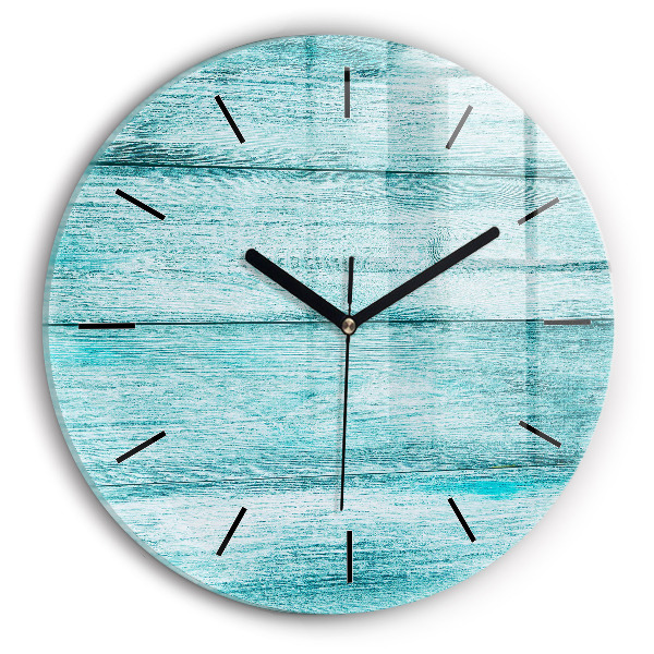 Orologio rotondo Legno vecchio blu