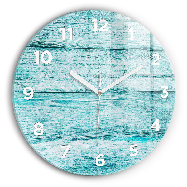 Orologio rotondo Legno vecchio blu
