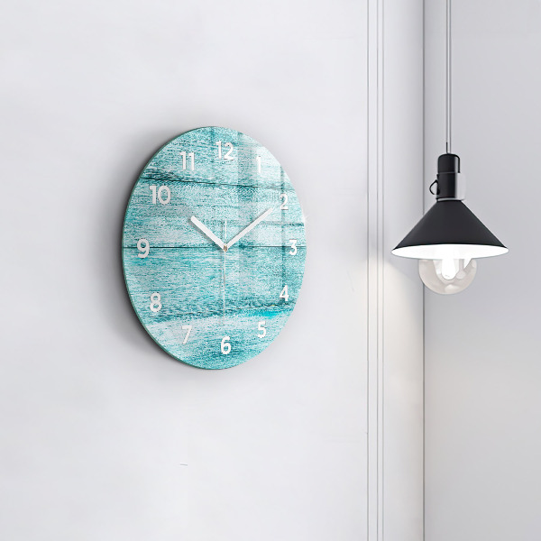 Orologio rotondo Legno vecchio blu
