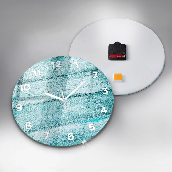 Orologio rotondo Legno vecchio blu