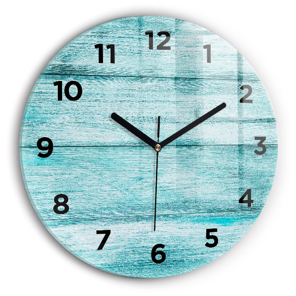 Orologio rotondo Legno vecchio blu