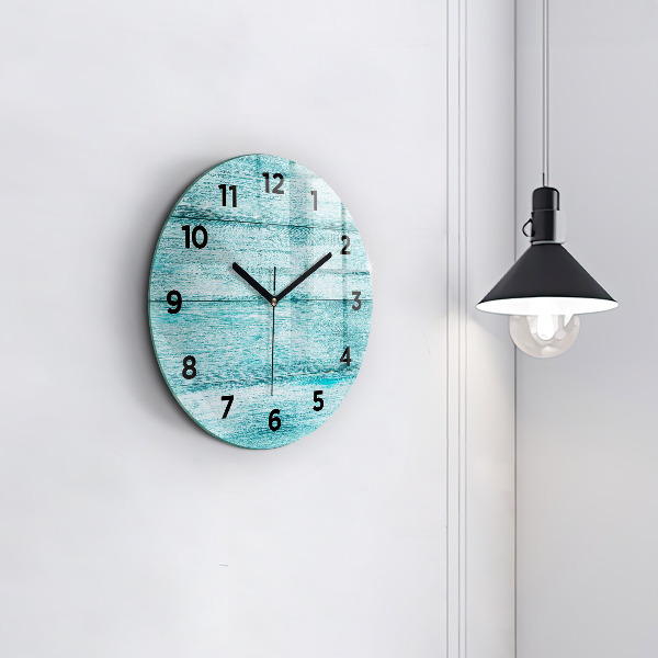 Orologio rotondo Legno vecchio blu