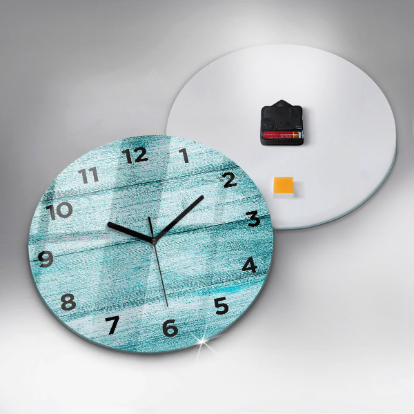 Orologio rotondo Legno vecchio blu