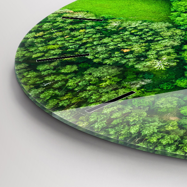 Orologio rotondo Fiume nella foresta