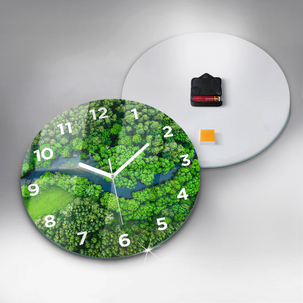 Orologio rotondo Fiume nella foresta