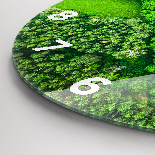 Orologio rotondo Fiume nella foresta