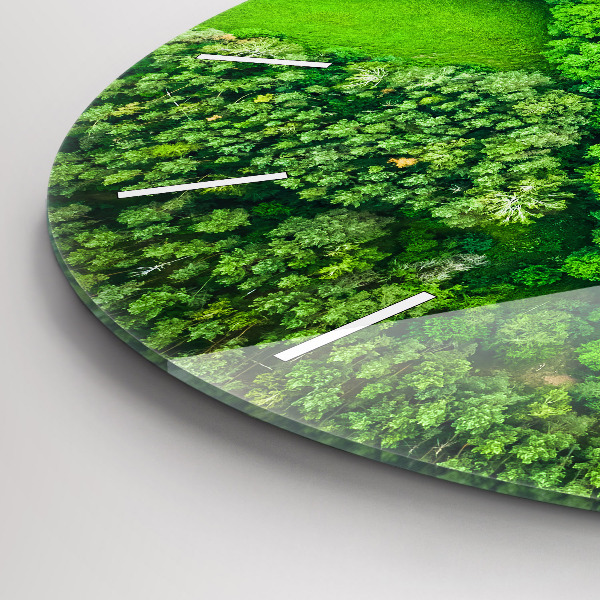 Orologio rotondo Fiume nella foresta