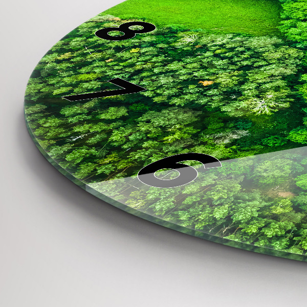 Orologio rotondo Fiume nella foresta