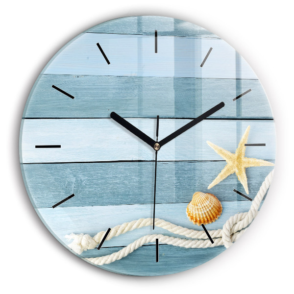 Orologio rotondo Strisce di tavole e guscio