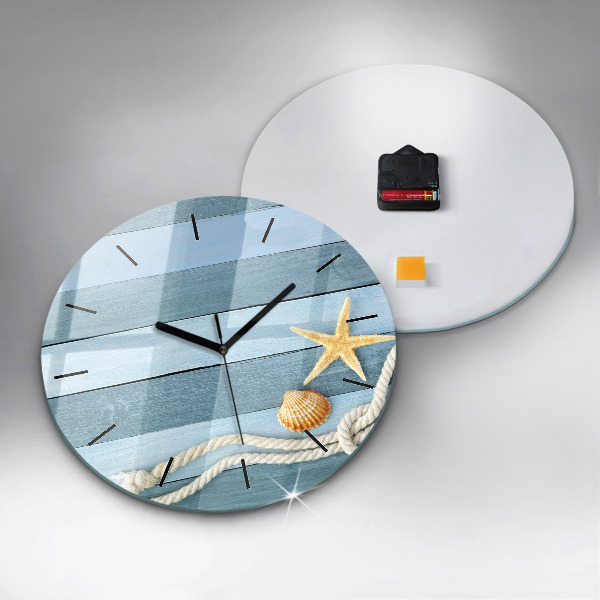 Orologio rotondo Strisce di tavole e guscio