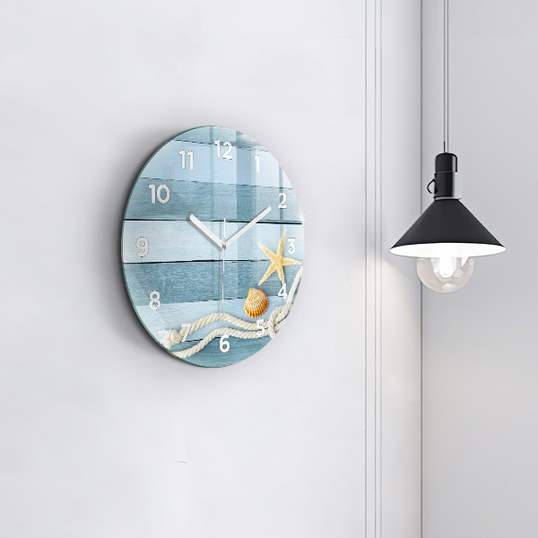 Orologio rotondo Strisce di tavole e guscio