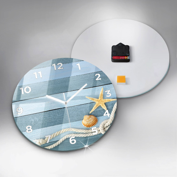 Orologio rotondo Strisce di tavole e guscio