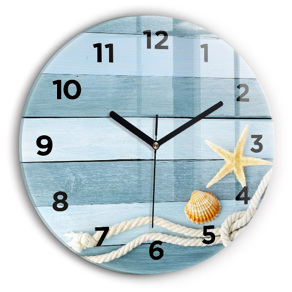 Orologio rotondo Strisce di tavole e guscio