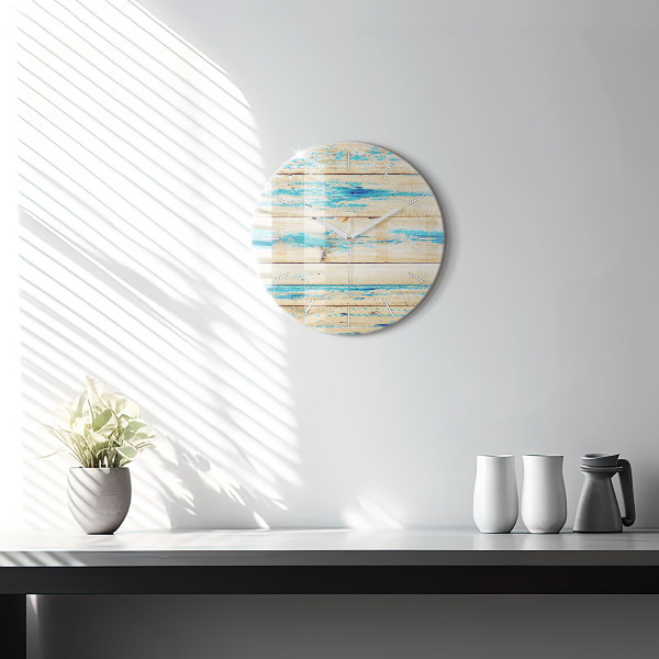 Orologio rotondo Legno graffiato