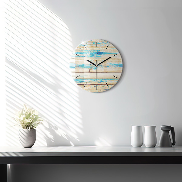 Orologio rotondo Legno graffiato