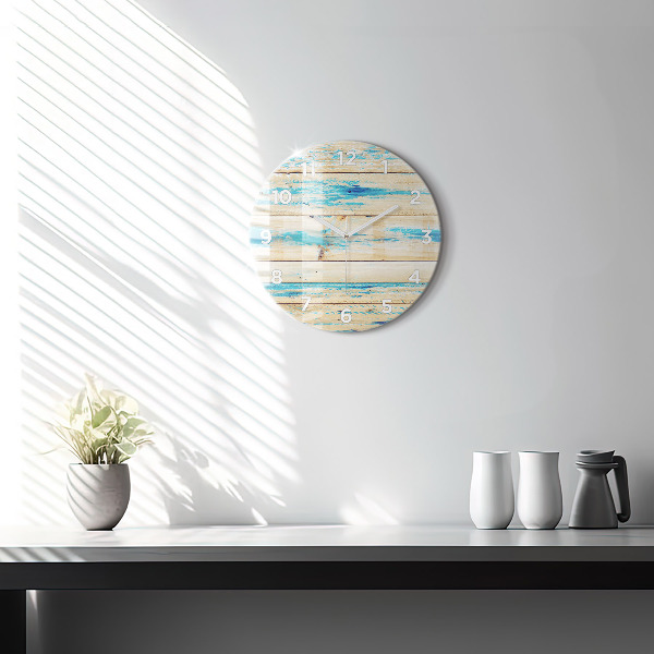 Orologio rotondo Legno graffiato
