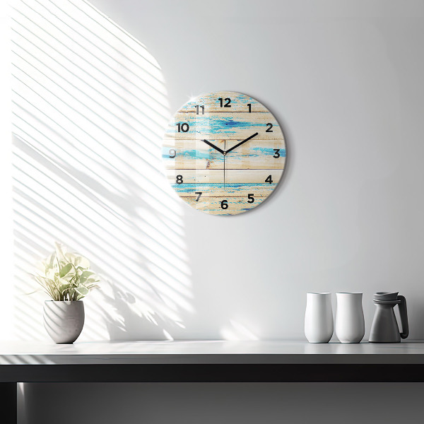 Orologio rotondo Legno graffiato