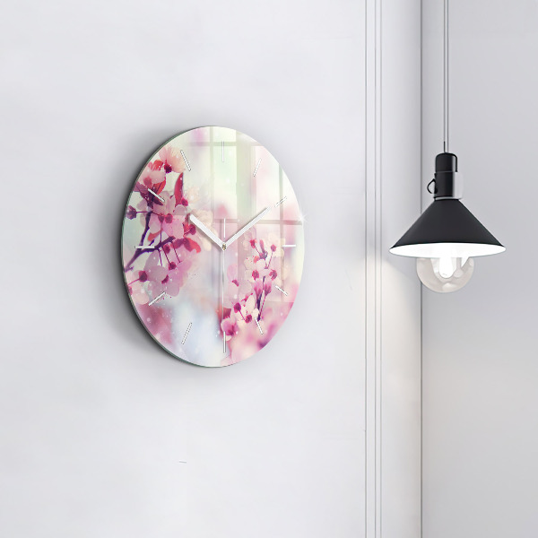 Orologio rotondo Fiori primaverili