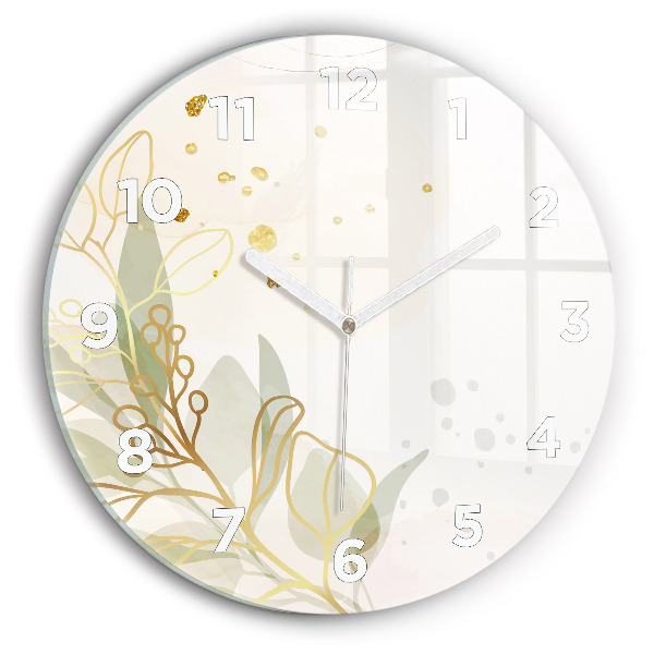 Orologio rotondo in vetro Astrazione pastello