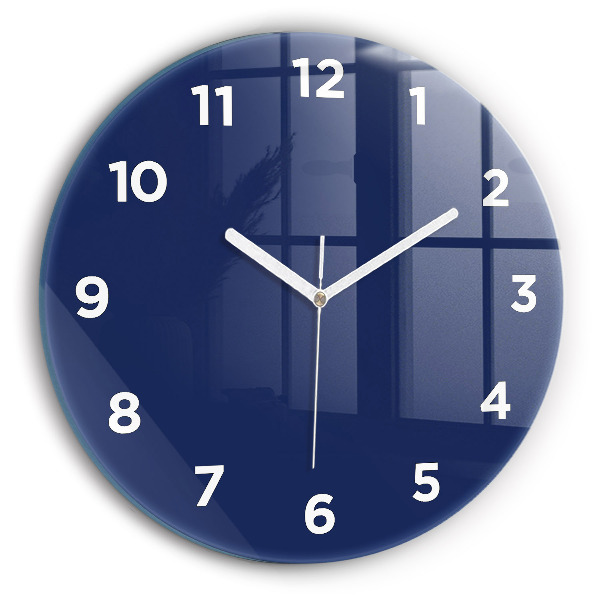 Orologio rotondo in vetro Colore blu navy