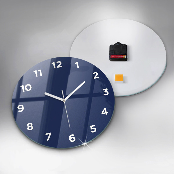 Orologio rotondo in vetro Colore blu navy