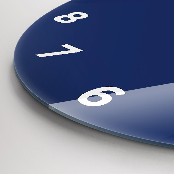 Orologio rotondo in vetro Colore blu navy