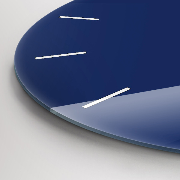 Orologio rotondo in vetro Colore blu navy