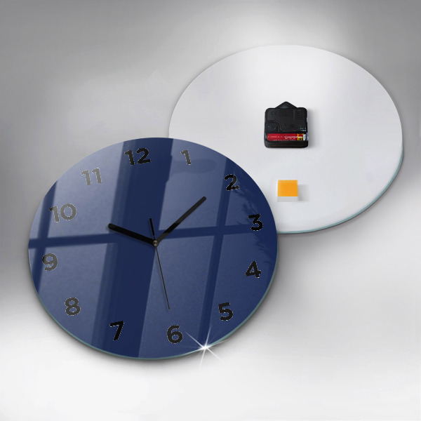 Orologio rotondo in vetro Colore blu navy