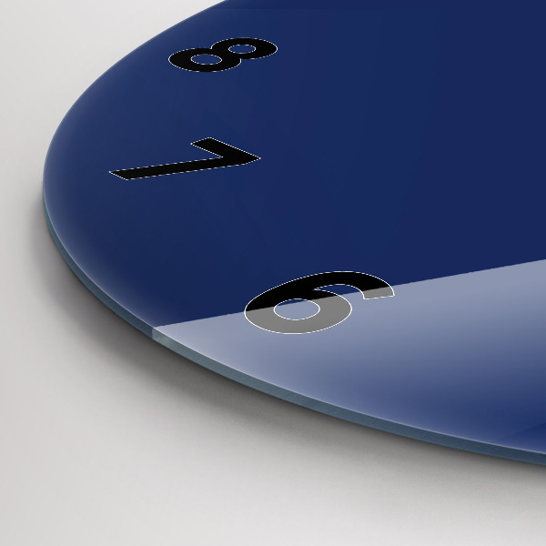 Orologio rotondo in vetro Colore blu navy