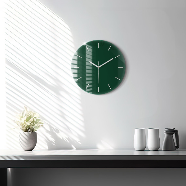 Orologio rotondo in vetro Colore verde bottiglia
