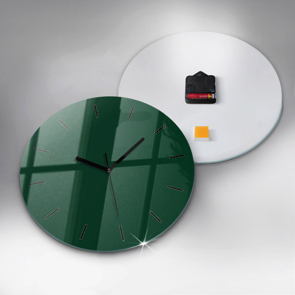 Orologio rotondo in vetro Colore verde bottiglia