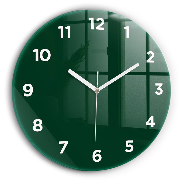 Orologio rotondo in vetro Colore verde bottiglia
