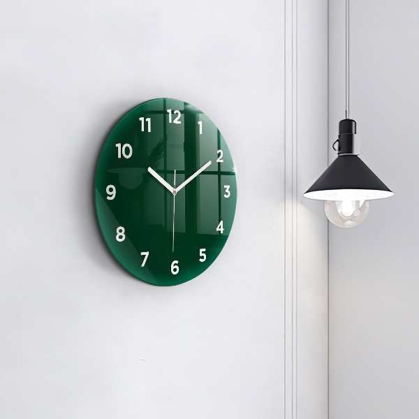 Orologio rotondo in vetro Colore verde bottiglia