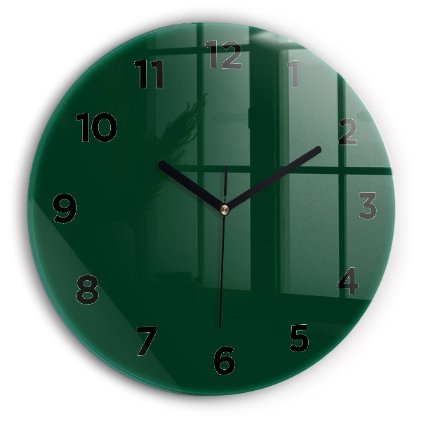 Orologio rotondo in vetro Colore verde bottiglia