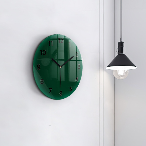 Orologio rotondo in vetro Colore verde bottiglia