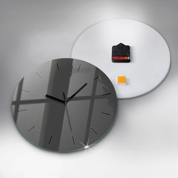 Orologio rotondo in vetro Colore grigio