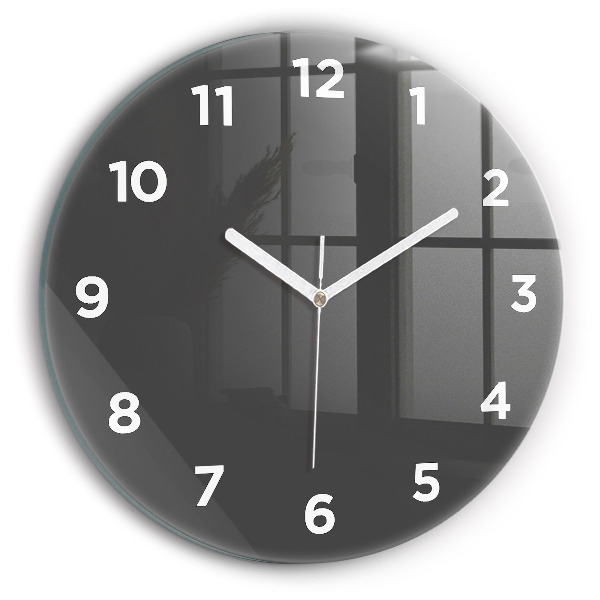 Orologio rotondo in vetro Colore grigio