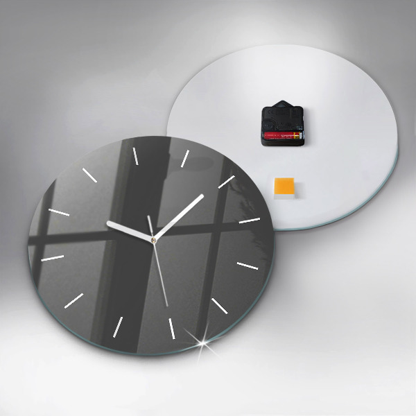 Orologio rotondo in vetro Colore grigio