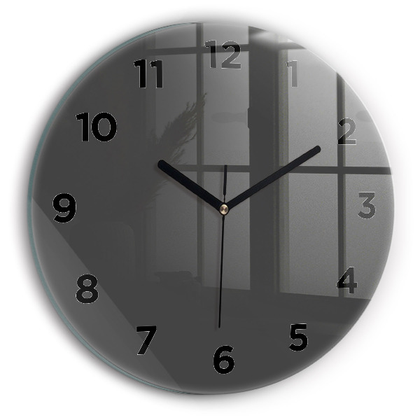 Orologio rotondo in vetro Colore grigio