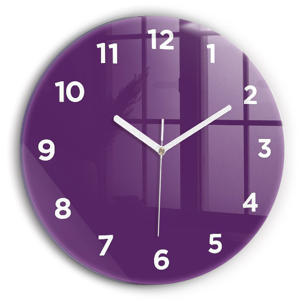 Orologio rotondo in vetro Viola