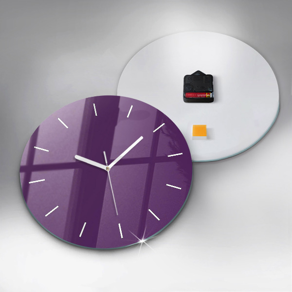 Orologio rotondo in vetro Viola