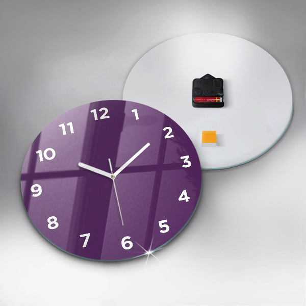Orologio rotondo in vetro Viola