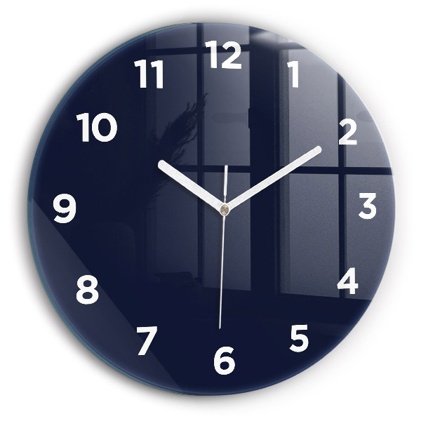 Orologio rotondo in vetro Blu scuro