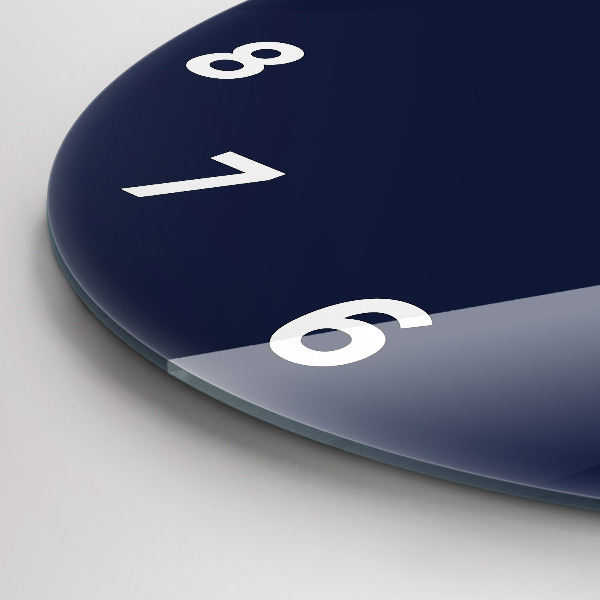 Orologio rotondo in vetro Blu scuro